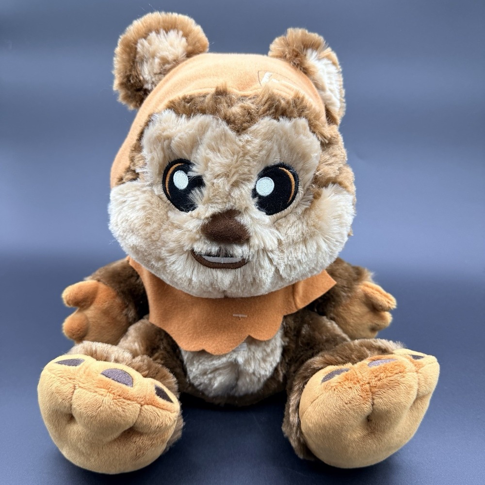 Disney Star Wars Ewok Plush Stuffed Animal Brown Hooded Soft Toy Lucasfilm 11"